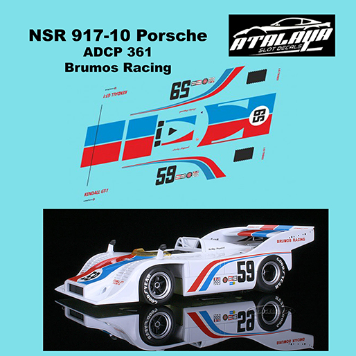 Atalaya Decals ADCP361 NSR Porsche 917/10 Kendall GT1, No.59 Atalaya Decals ADCP361 NSR Porsche 917/10 Kendall GT1, No.59